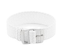 Nylon Watch Strap Men's Band Breathable Woven Wristband Stainless Steel Buckle Suitable For Various Watches(White,18mm)