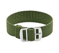 Nylon Watch Strap Men's Band Breathable Woven Wristband Stainless Steel Buckle Suitable For Various Watches(Green,20mm)