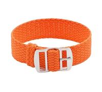 Nylon Watch Strap Men's Band Breathable Woven Wristband Stainless Steel Buckle Suitable For Various Watches(Orange,18mm)