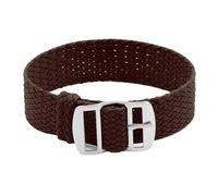 Nylon Watch Strap Men's Band Breathable Woven Wristband Stainless Steel Buckle Suitable For Various Watches(Brown,20mm)