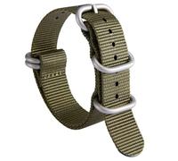 Nylon Watch Strap, Multicolor Watch Bands Replacement for Men Women 18mm 19mm 20mm 21mm 22mm 23mm 24mm G10 Premium Ballistic with Military Heavy Duty 5 Rings Silver/Black Stainless Steel Buckle
