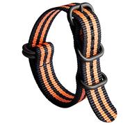 Nylon Watch Strap, Multicolor Watch Bands Replacement for Men Women 18mm 19mm 20mm 21mm 22mm 23mm 24mm G10 Premium Ballistic with Military Heavy Duty 5 Rings Silver/Black Stainless Steel Buckle