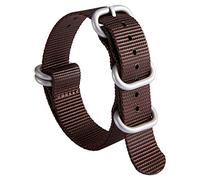 Nylon Watch Strap, Multicolor Watch Bands Replacement for Men Women 18mm 19mm 20mm 21mm 22mm 23mm 24mm G10 Premium Ballistic with Military Heavy Duty 5 Rings Silver/Black Stainless Steel Buckle