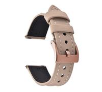 Nylon watch strap Sailcloth Leather Watch Strap 18mm 20mm 22mm Qucik Release Wristband Sports Bracelet For Men Women(Beige-Rose Gold,22mm)
