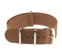 Nylon Watch Straps 14mm 16mm 18mm 20mm 22mm Universal Canvas Bracelet(Brown,20mm)