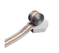 Nylon Webbing 1/2/5Yards 38mm Printed Webbing Multicolor Patchwork Stripe Clothes Bag Accessories Sewing Material DIY Trendy Jacquard Ribbons(Grey,1yard)