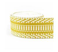 Nylon Webbing 3/5/8/10Meters 3/2'' 38mm Polyester Cotton Jacquard Webbing Tapes Bag Strap Belt Lace Ribbons Garment Sewing Decoration(BrightYellow,5Meters)