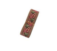 Nylon Webbing, Polyester Woven Jacquard Geometric Webbing 5cm 10 Yards Multicolor for Sewing DIY(Pink)