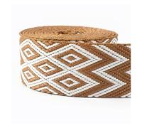 nylon Webbing Strap 2/4Meters 38mm Jacquard Nylon Webbing Tapes Ethnic Ribbon for Bag Strap Backpack Belt Bias Band DIY Luggage Sewing Accessories(RD200-04,38mm-2Meters)