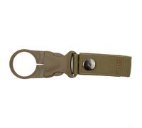 Nylon Webbing Water Bottle Holder with Carabiner Buckle, Portable Backpack Hanging Strap for Camping Hiking Cycling Fishing Hunting, Belt Loop Attachment for 14x2.5cm Outdoor Gear(Khaki)
