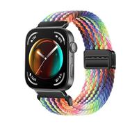 Nylon Woven Loop Strap For Huawei Watch Fit 3 4 4Pro Sports Bracelet For Huawei Fit4/Fit4pro Replace Breathable Band Accessories(New Rainbow,For Fit 4 Pro)
