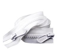 Nylon Zip, 8 Resin Two-Way Open End Double Head Zipper 120cm Multicolor for Outdoor Gear DIY(Beige-Triangle)