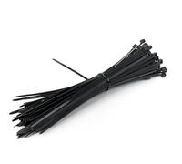Nylon Zip Ties, 100PCS Self-Locking Nylon Cable Tie Organizer Black White Multiple Sizes(2.8x195-100pcs,Black)