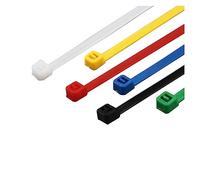 Nylon Zip Ties, Nylon Self-Lock Cable Ties, Multicolor, 3x100-200/4x100-200/5x150-200mm, 100 Pcs(Red,4X100mm)