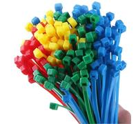 Nylon Zip Ties, self-Locking Rope Zip Ties, Reusable for Home and Office use, Fixed Fastening Rings(Red,500pcs)
