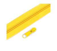 Nylon Zipper Tape Assortment, Sizes 3# & 5# with Sliders, for Bag and Apparel DIY Construction,Gold,No5,5Meters 5PcsSliders