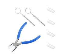 Nylons Flat Tip Pliers Slip Resistant Rubber Grip Jewelry Making for Beading Shaping Wire Jewelry Making Portable