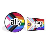 Nylry 5PCS Pride Pins for Women Men LGBT Flag Pins Pack Rainbow Flag Pin Trans Lapel Pin for LGBTQ Pride Accessories Stuff Rainbow Jewelry Gifts, Metal, no gemstone