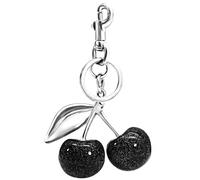 nylry Cherry Keychain & Bag Charm - Kawaii Cherry Charm Gift for Women - Black, Metal, Resin