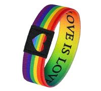 nylry Rainbow Bracelet Pride Bracelets for Women Men Stretch Rainbow Bracelets LGBTQ Stuff LGBT Jewelry Accessories Gifts for Pride Month Decorations, stretch, no gemstone