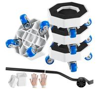 Nymblis Furniture Mover with Wheels, 360° Rotating Moving Wheels, Heavy Duty Furniture Lifter Set, Appliance Sliders Transport Roller Set for Sofa, Fridge, Bed, Refrigerator, Cabinet