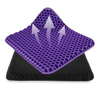 Nymblis Gel Seat Cushion, Honeycomb Cushion with Cloth Cover, Soft Sitter with Relieving Back Coccyx Pain Pressure, Ergonomic Design for Office Chair, Car, Wheelchair(Purple, 42cm)