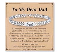Nymerianoble Cuban Link Bracelet for Men Chain Bracelet Birthday Gifts Stainless Steel Bracelets for Men Boys Christmas Gifts for Him Dad Daddy Bonus Dad Son Husband Grandpa, 7.5+2, Stainless Steel
