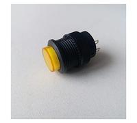 NYMFEA yaoqijie 15pcs Push Button Switch 250V 3A Switch R16-503AD/BD 4 Pin Self Reset Self Lock Switch Button With LED Round 16MM lasting (Color : YELLOW, Size : Self reset)