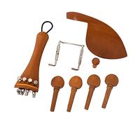 NYMFEA yaoqijie 4/4 Violin Chin Rest Sets Professional Tuning Pegs Replacement Part Pull String Board Tail Piece Endpins Musical Instruments lasting
