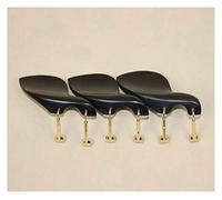 NYMFEA yaoqijie Wholesale 3 Pcs Natural Ebony Wood 4/4 Violin Violino Chin Rest Violin Parts Accessories Golden Hook Clamps Installed lasting