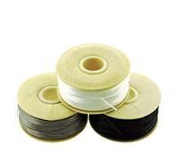 Nymo Size D Beading Thread, Nylon, 64 Yards per Bobbin, White, Grey & Black, Pre-waxed, Twisted for Strength, 3 Bobbins (Multicolor)
