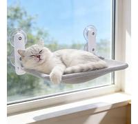 Nymock Foldable Cat Hammock, Nymock Cat Hammock, 20/24in Cats Window Bed for Indoor Cats, No-Drill Installation with Suction Cup (Mesh gray,S:17in/30 * 45cm)