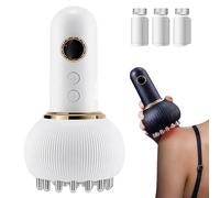 Nymoly 4-in-1 Lymphatic Drainage Massager, Electric Meridian Brush with 9 Heat Levels & Vibration, Handheld Body Massager for Cellulite & Muscle Tension, Relaxing Wellness Gift for Women & Men (white)