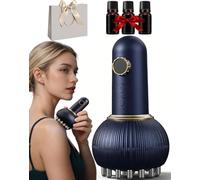 Nymoly 4-in-1 Lymphatic Drainage Massager - with 21 Brush Heads, 9 Adjustable Speeds, Applicable to Legs, Arms, Belly & Face, Adjustable Suction Modes, Long Battery Life, LED Display (Blue)