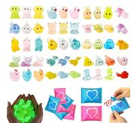 Nymora 100pcs Mini Resin Animals Blind Bag - Glow In The Dark Mystery Bag, Make It Mini Verse Animals, Luminous Blind Bags For Girls