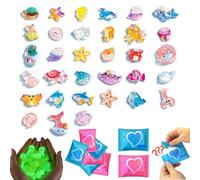 Nymora 100pcs Mini Resin Animals Blind Bag - Mystery Bag with Glow In The Dark Mini Verse Animals for Dollhouse, Make It Mini Ocean Animals Blind Bags for Girls