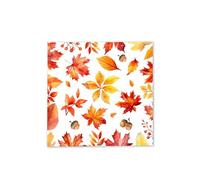 Nymora 20 Pack Autumn Maple Leaf Napkins - Premium 2-Ply Folded Serviettes (16.5x16.5cm) | Unfolds to 33x33cm for Thanksgiving & Fall Parties (Eco Recycled Paper)