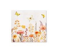Nymora 20 Pack Spring Floral Napkins - Premium Folded Serviettes (16.5cm) | Unfolds to 33cm for Picnics (Eco Recycled Paper)