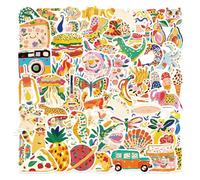 Nymora 50-Pack Aesthetic Stickers Set, Laptop Stickers, Phone Stickers, Miffy & Van Gogh Inspired Art Decals for Water Bottle, Guitar, Helmet, Luggage