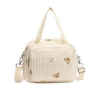 Nymora Bear Pattern Nappy Bag - Baby Hospital Bag & Maternity Bag, Dual-Purpose Tote Changing Bag with Adjustable Strap, Large Capacity Little Bear Mommy Bag for Maternity and Baby Changing