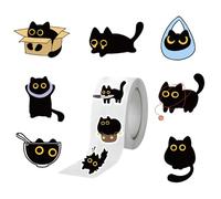 Nymora Cat Stickers Roll, 1000pcs Kuromi Stickers, Miffy & Katseye Cute Stickers, 10 Styles Cartoon Cat Decals for Water Bottles Laptop Skateboard Guitar, Teacher Reward Stickers