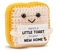 Nymora Funny New Home Gift - Handmade Crochet Toast Plush with Positive Message Card - Cute Housewarming Gifts for Women Men First Home Owners - Unique Moving In Present & Cozy Home Decor
