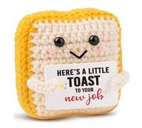 Nymora New Job Gift - Handmade Crochet Toast Congratulations Gifts for New Job, Promotion, Farewell, Going Away - Emotional Support Crochet Plush, Cute Desk Accessory Leaving Gifts for Women men