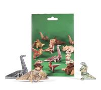 Nymora Paper Dinosaur Origami Kit, 50pcs DIY 3D Dinosaur-Craft, Creative Papercraft Activity for Kids Adults, Handmade Dinosaur Desk Decoration Gift