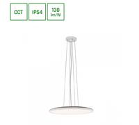 Nymphea Flat Duo LED Cct 36W 3600lm IP54, 400x26mm, 120° Round, White