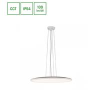 Nymphea Flat Duo LED Ceiling 48W Cct 4800lm IP54 Ø500x26mm White Round - Model