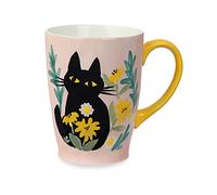 NymphFable Cat Mug 600ml Coffee Cups Ceramic Large Coffee Mug with Handle 100% Hand Painted Personalized Gift