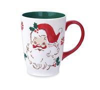 NymphFable Large Christmas Coffee Cup - 600ml Ceramic Santa Deer Mug with Handle - 100% Hand Painted