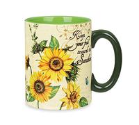 NymphFable Sunflower Mug Coffee Cups Ceramic Coffee Mug with Handle Tea Cup Personalized Gift 550ml/18oz