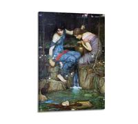 Nymphs Finding The Head of Orpheus by John William Waterhouse Painting Poster Wall Art Canvas Prints Hanging Picture Home Decors Idea 08x12inch(20x30cm)